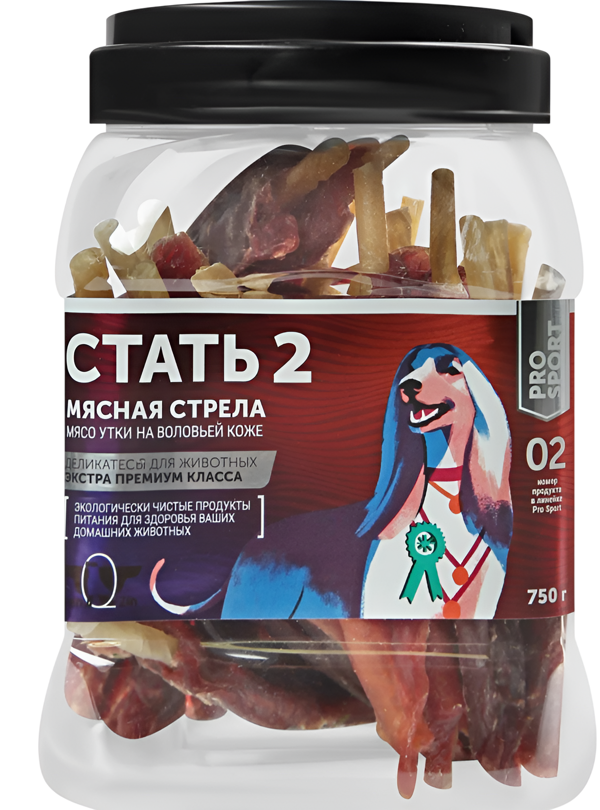 Green Qzin "Стать 2" Мясные стрелы (мясо утки на воловьей коже), 750 г
