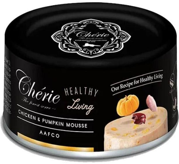 Cherie Healthy Living для кошек (мусс с курицей и тыквой), 80 г