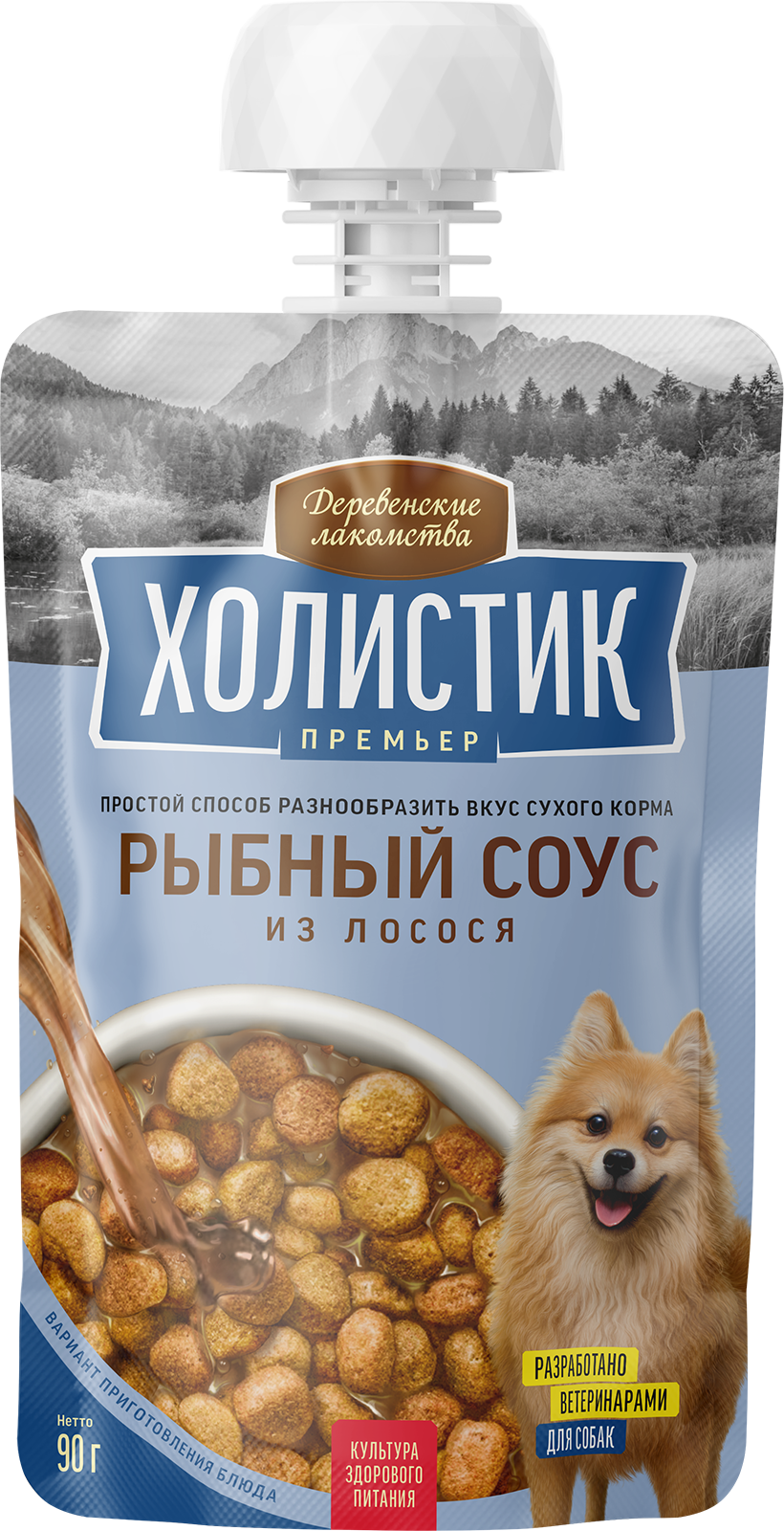 Деревенские лакомства Холистик для собак (рыбный бульон из лосося), 160 г