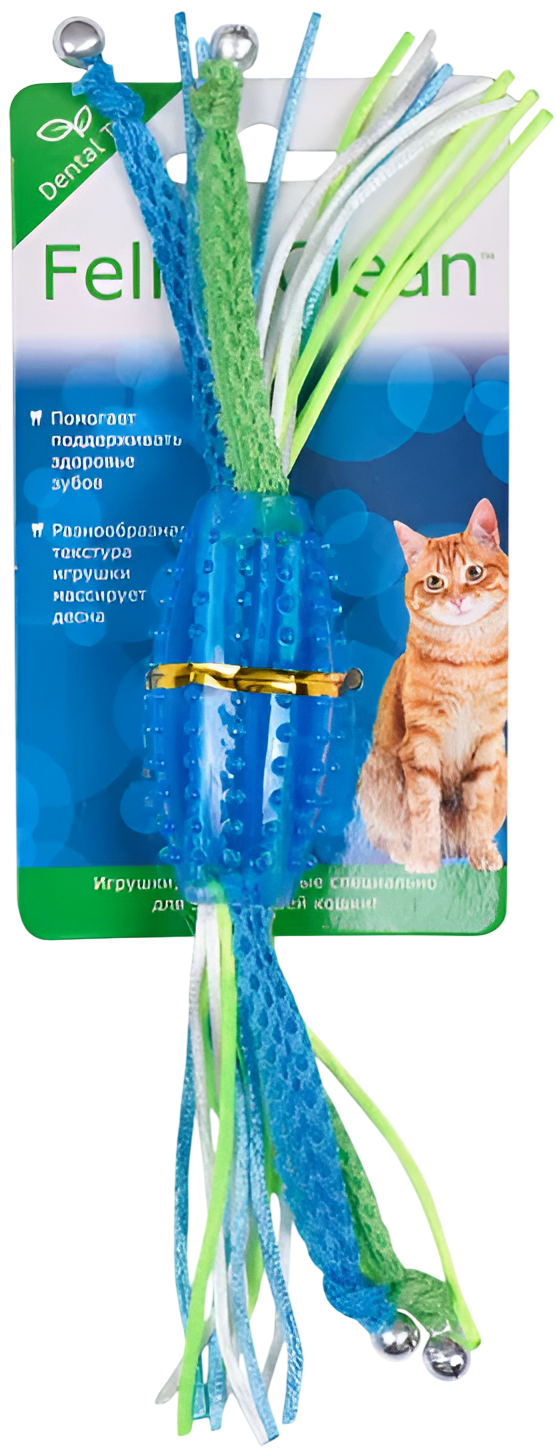 Feline Clean Dental Конфетка прорезыватель с лентами для кошек