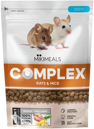 MIKIMEALS Complex для крыс и мышей, 500 г