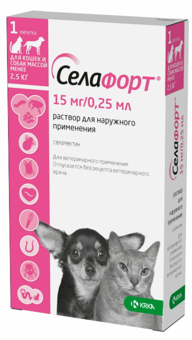 KRKA Селафорт для кошек и собак до 2.5 кг
