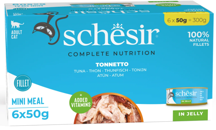 Schesir для кошек (с тунцом в желе), 6 шт*50 г