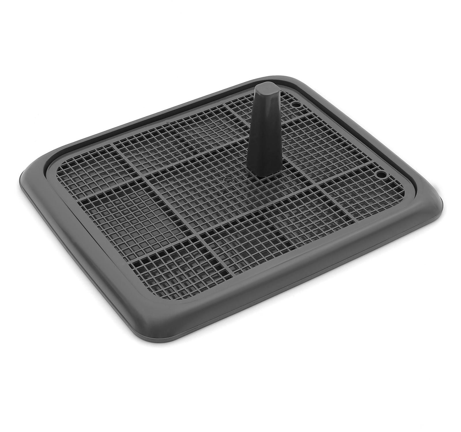 Pets Family туалет для собак со столбиком (серый)