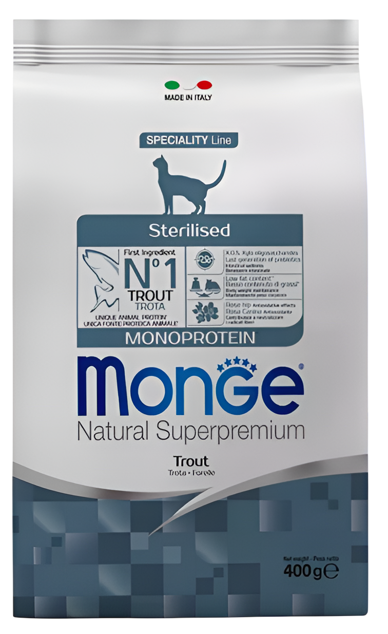 Monge Cat Monoprotein для стерилизованных кошек (форель)