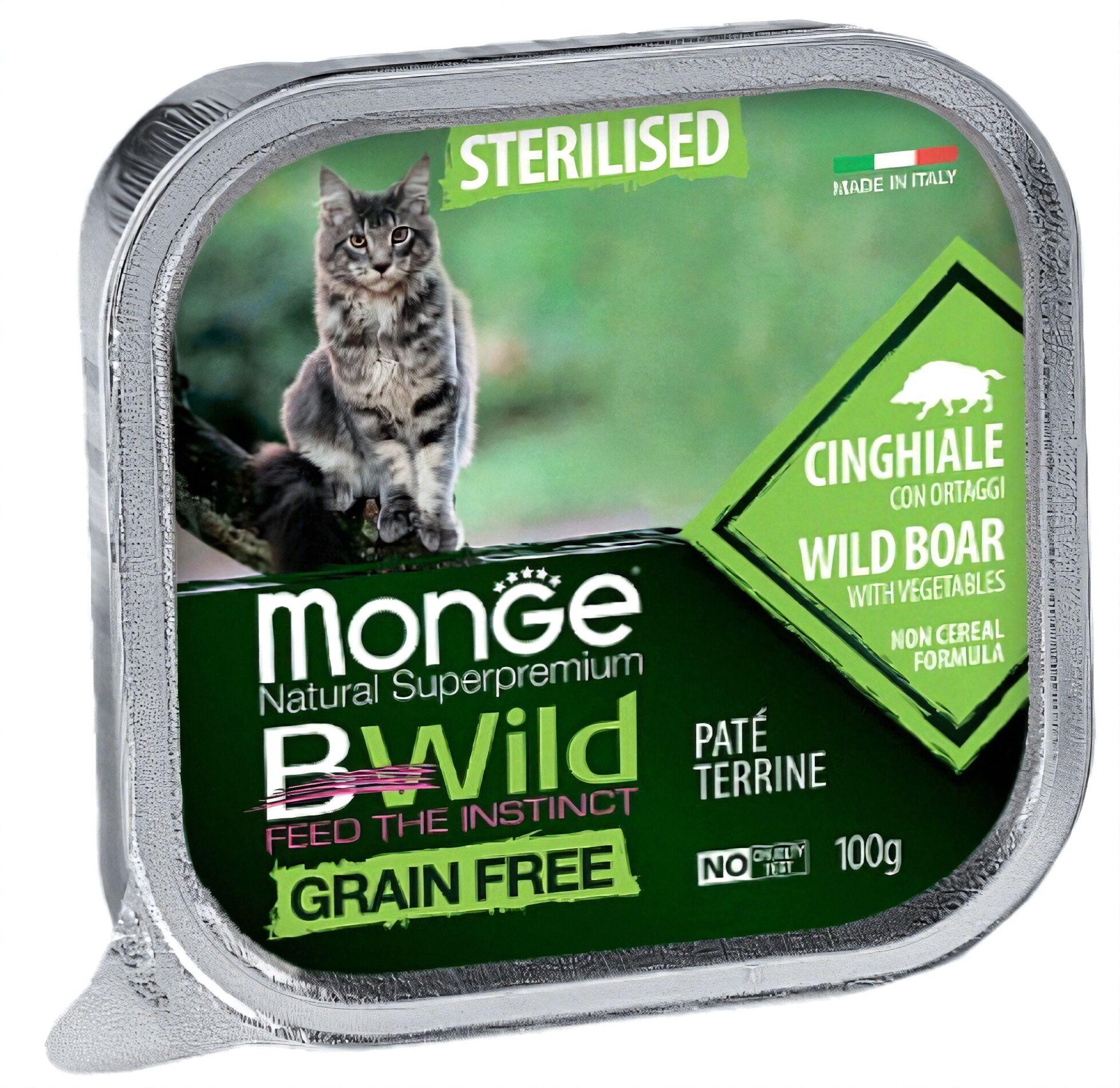 Monge BWild Grain Free для стерилизованных кошек (с кабаном), 100 г