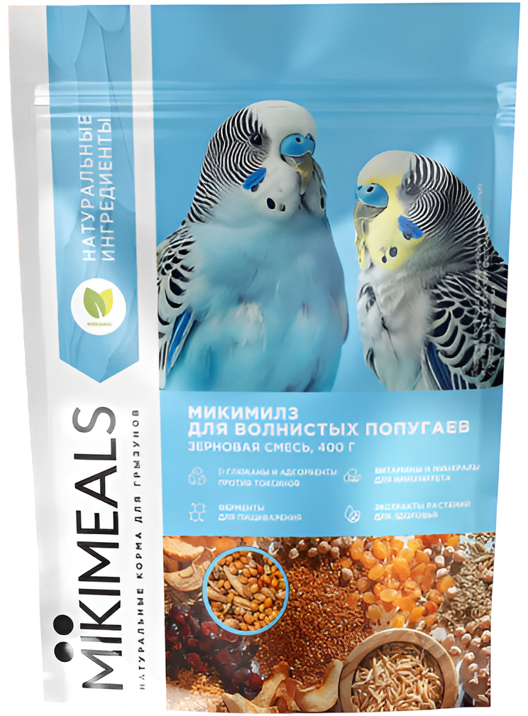 MIKIMEALS Корм для волнистых попугаев