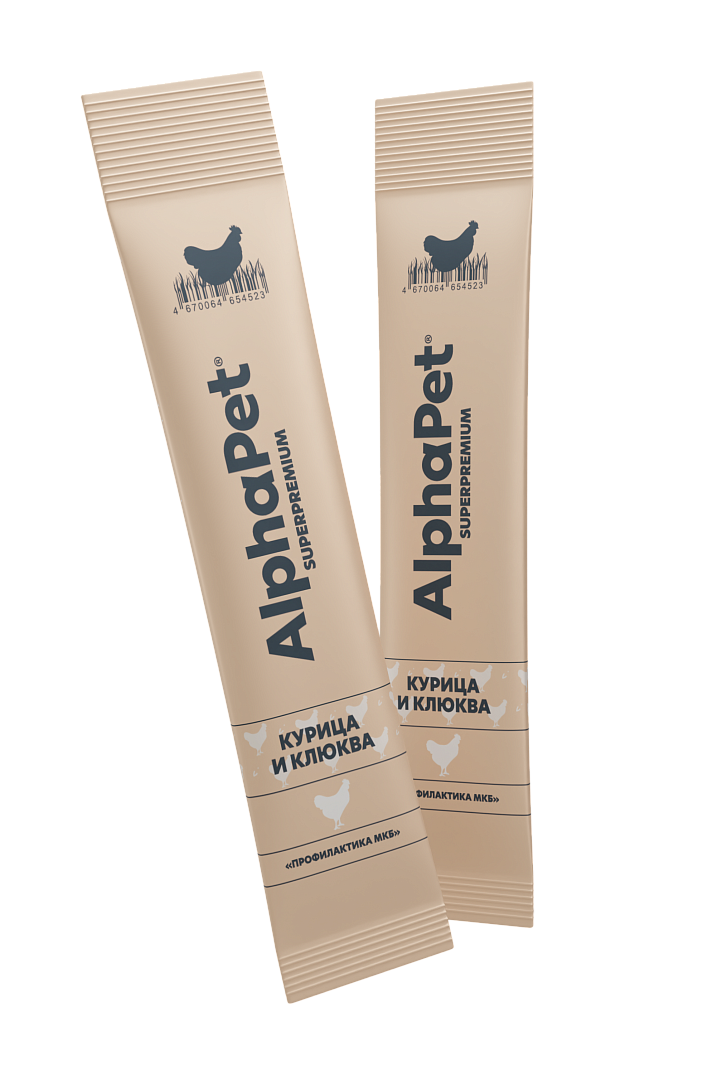  AlphaPet Superpremium для кошек (курица с клюквой), 48 г