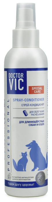 Doctor VIC спрей - кондиционер для облегчения расчесывания собак и кошек, 200 мл
