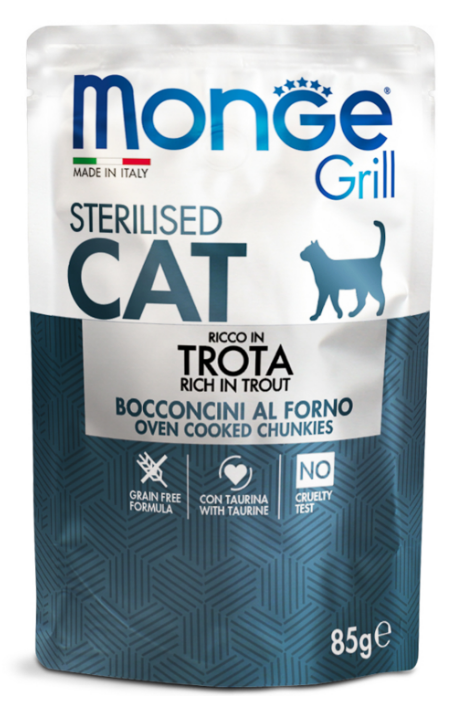Monge Grill для стерилизованных кошек (форель), 85 г