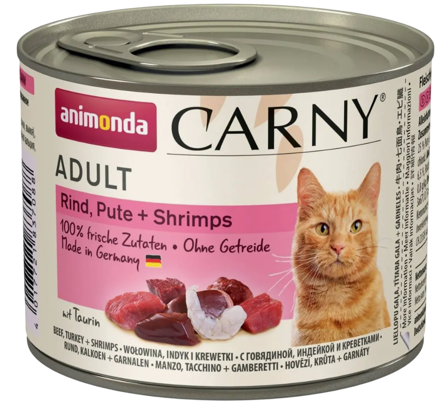 Carny для кошек (говядина, индейка, креветки)