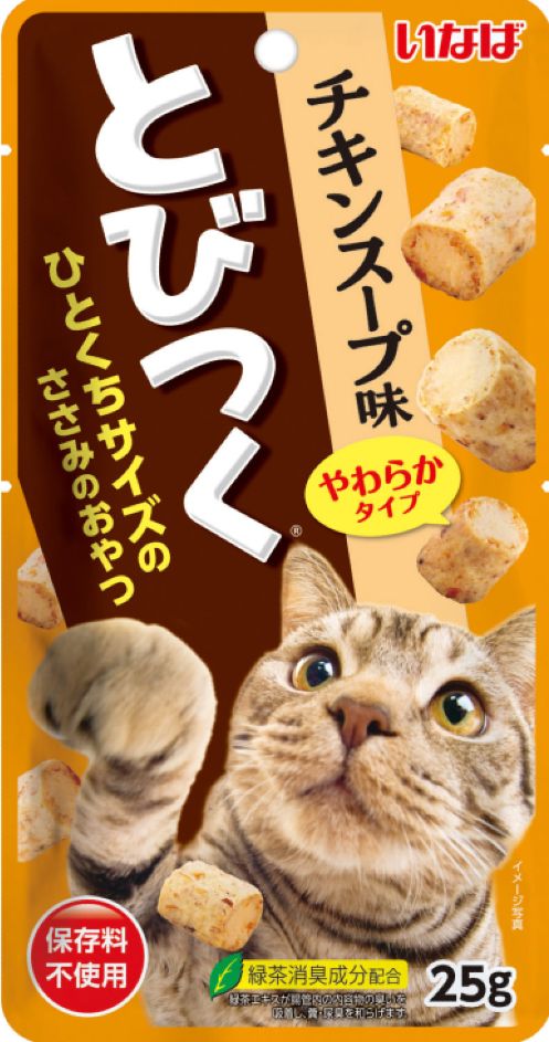 INABA Tobitsuku для кошек c куриным бульоном, 25 г