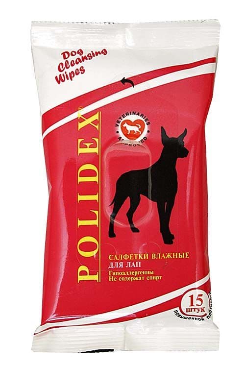 Polidex влажные салфетки для лап 