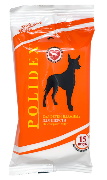 Polidex влажные салфетки для шерсти