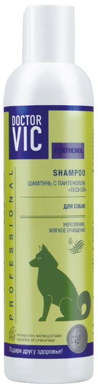 DOCTOR VIC шампунь для собак с пантенолом "Лесной", 250 мл