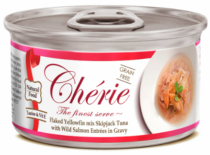 Cherie - для кошек (хлопья тунца с лососем в подливе), 80 г
