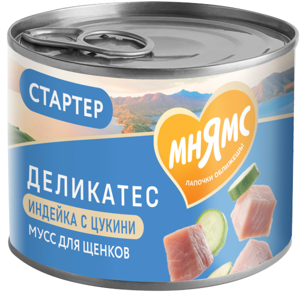 Мням Деликатес для щенков (индейка с цукини), 200 г