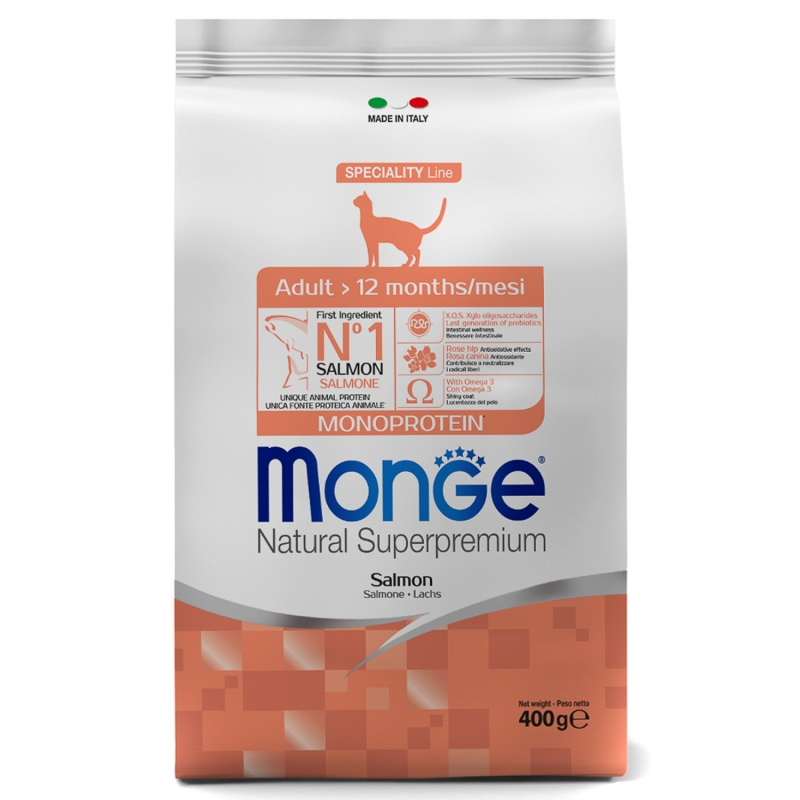 Monge Cat Monoprotein для кошек (лосось), 400 г