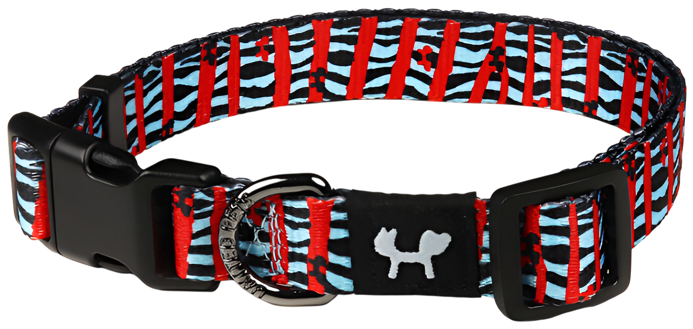 United Pets ошейник для собак (красная зебра)