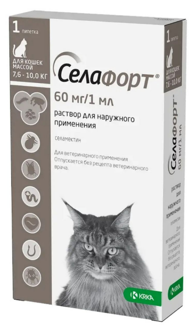KRKA Селафорт для кошек 7.6 - 10 кг