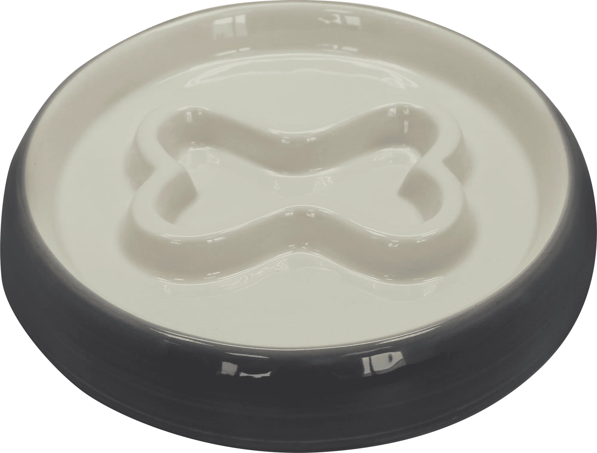 №1 миска керамическая "косточка"  (серая), 200 мл