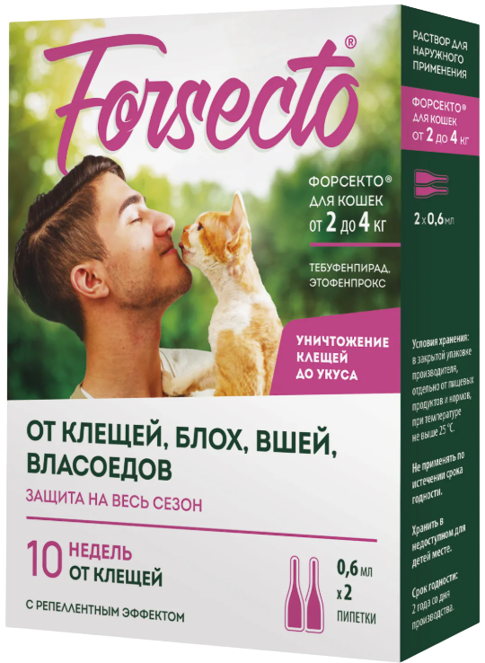 Форсекто капли для кошек и котят