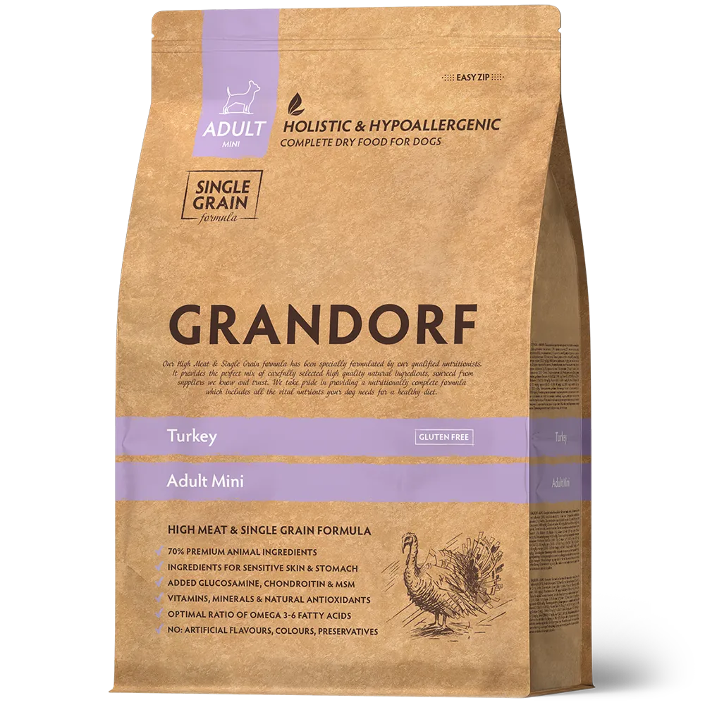 Grandorf для собак мелких пород (индейка), 1 кг