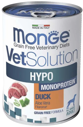 Monge Vet Solution Hypo Monoprotein (утка), 400 г