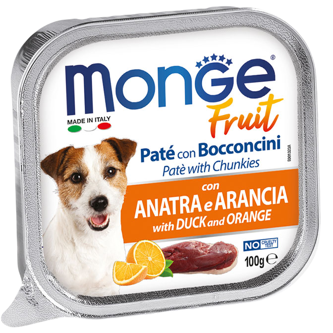 Monge Fruit для собак (утка с апельсином), 100 г