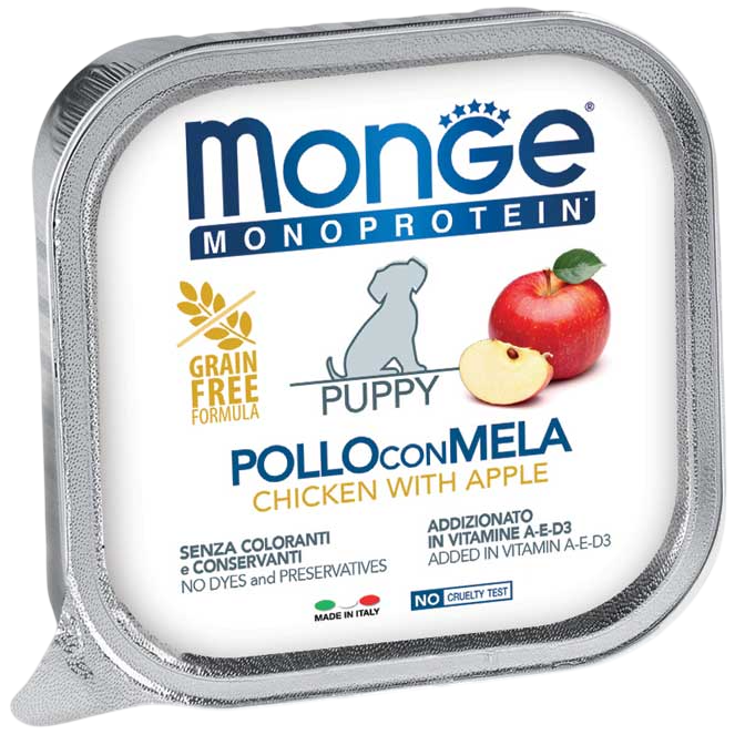 Monge Monoprotein Fruit для щенков (курица с яблоком), 150 г